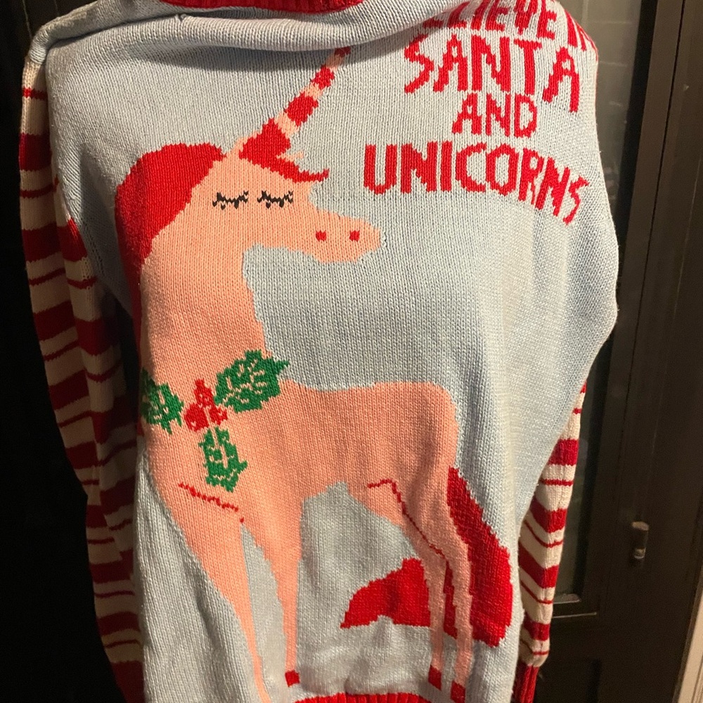 Festive Unicorn Christmas Sweater